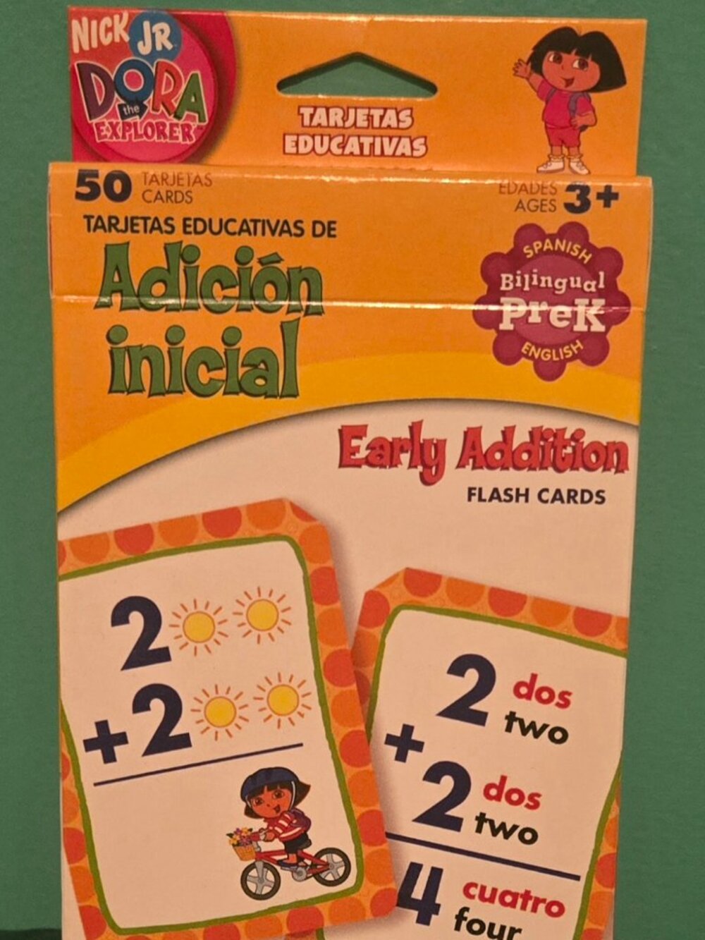 Dora the Explorer Early Addition Flash Cards 50 Cards New-Sealed